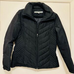 Kenneth Cole Reaction Womens, Black, Size Medium Quilted Chevron Down Puffer